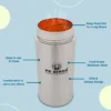 PEBIRDS Flow Insulated Food Jar, Sambar jar | Steel lid soup flask