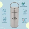 PEBIRDS Flow Insulated Food Jar, Sambar jar | Steel lid soup flask