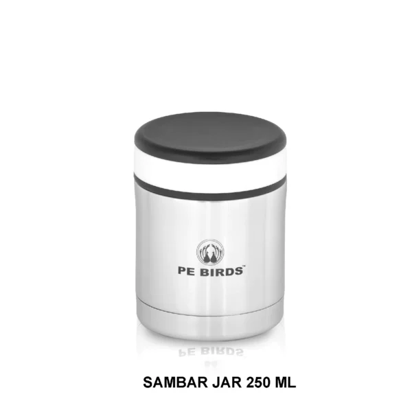 PE BIRDS Stainless Steel Double Wall Food Sambar Jar 250ml