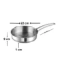 Deluxe Combo Set of 3 Pcs - Frypan 22cm+ Sauce Pan 18 cm+ Kadai 28 cm Sandwich Bottom